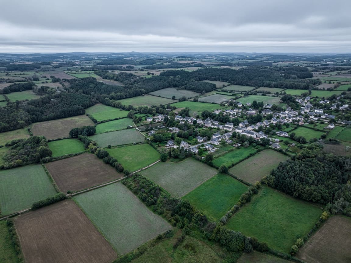 Parcelles vues du ciel